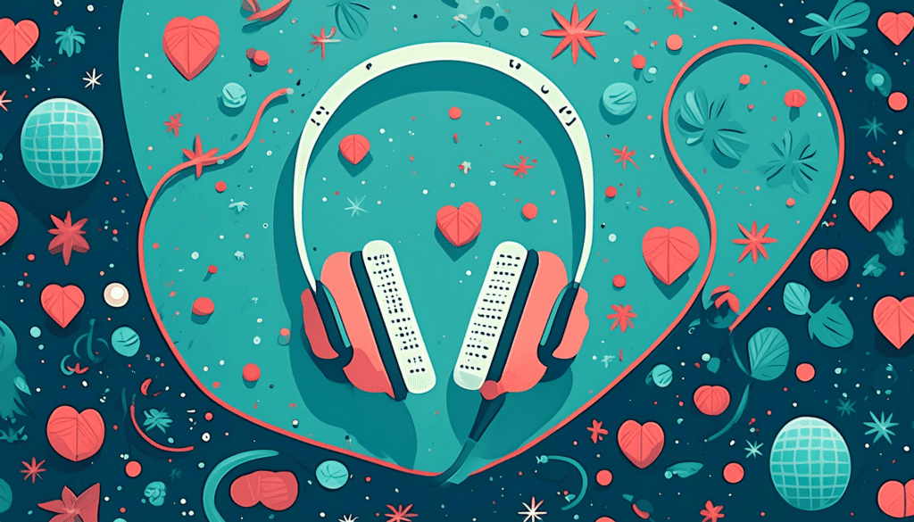 Graphic of headphones